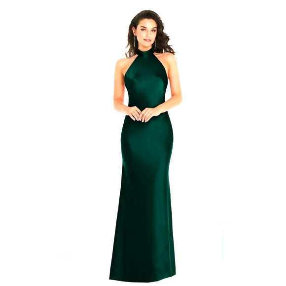 bridesmaid dress with neck scarf My Paradise Neck Scarf Maxi Dress Chocolate